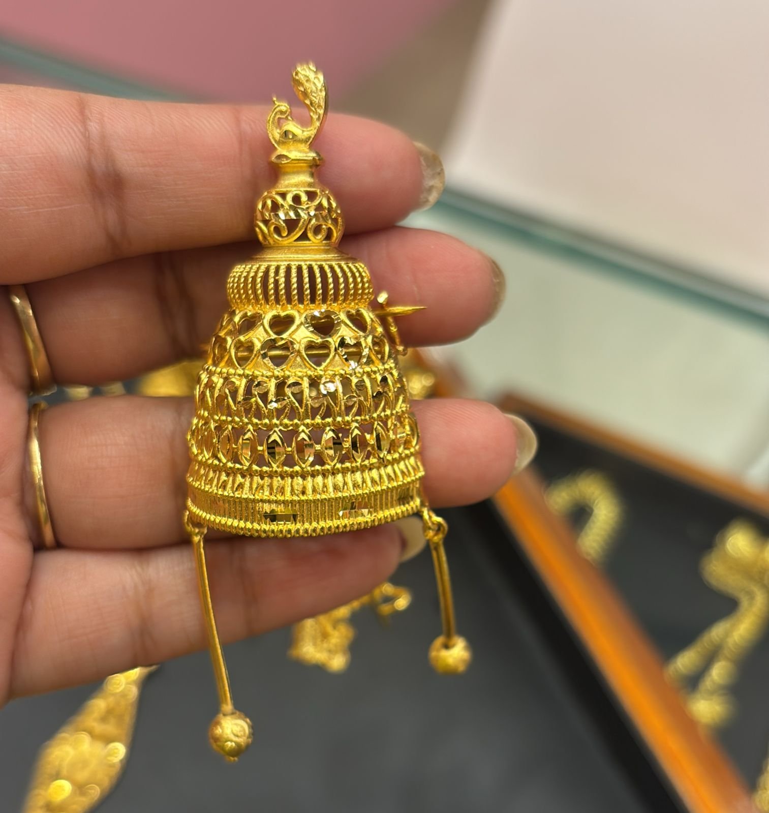 Antique Temple Jhumka Pin
